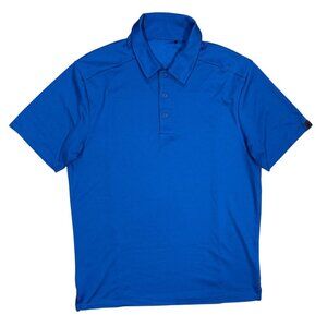 OGIO Golf Short Sleeve Polo Shirt Stretch Blue Medium